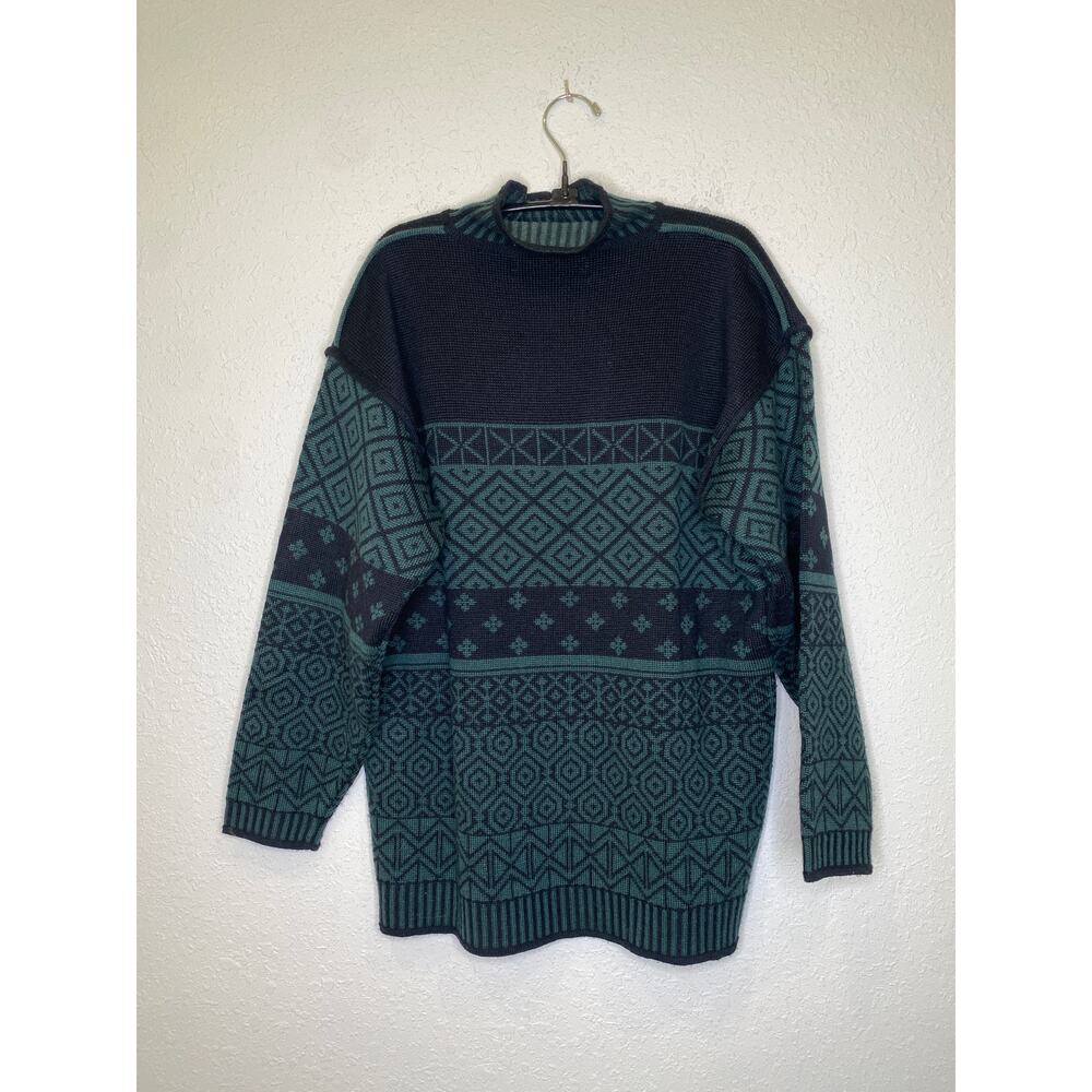 Obermeyer Vintage Chloe Floral Embroidered Fair Isle Winter Ski Sweater EUC Sz S - Picture 6 of 14